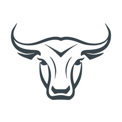 The bull symbolizes art design stock illustration. A symbol of virility, sovereignty, and wealth

