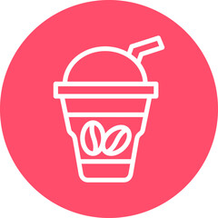 Vector Design Iced Coffee Icon Style
