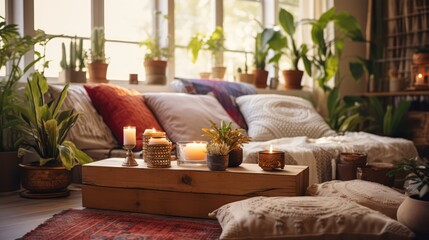 A Cozy Living Room with a Natural Touch