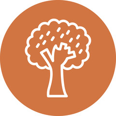Vector Design Deciduous Tree Icon Style