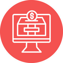 Vector Design Online Donation Icon Style