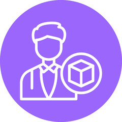 Vector Design 3D Artist Male Icon Style