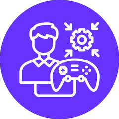 Vector Design Game Modder Male Icon Style