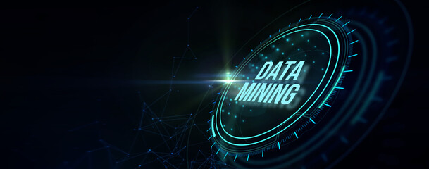 Data mining concept. Business, modern technology, internet and networking concept. 3d illustration