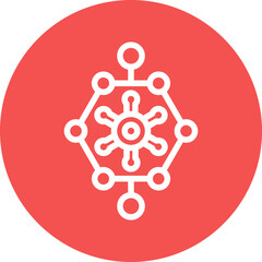 Vector Design Biological Network Icon Style