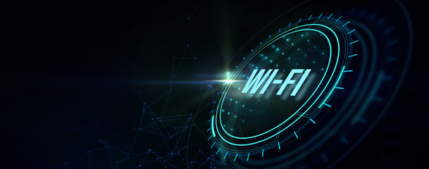 Global Wi-Fi wireless internet technology concept. 3d illustration