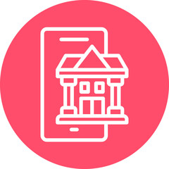Vector Design Mobile Banking Icon Style