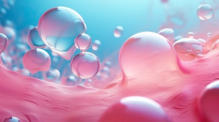 Beautiful image for wallpaper of some pretty colored bubbles. Creative AI