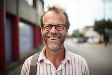 Fototapeta premium a man smile at camera