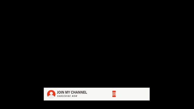 Animation lower third social media with alpha channel