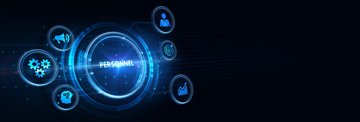 Human Resources HR management Recruitment Employment Headhunting Concept. 3d illustration