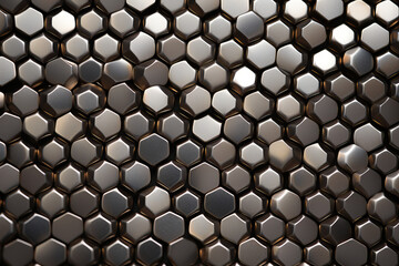 Elemental tungsten material texture, closeup of hexagonal tiling pattern