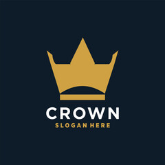 vector crown logo design royal king queen with creative concept