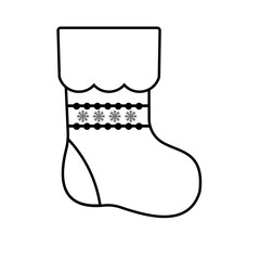 Chrismast Stocking Line Icon