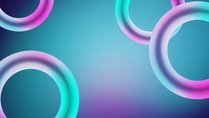 abstract blue purple pastel ombre color background with 3d circles