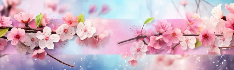 Spring flowers banner