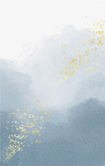 watercolor with gold background wallpaper decoration