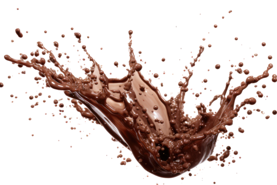 Tempting dessert photography, featuring a decadent chocolate splash. An artful portrayal of mouthwatering sweetness.