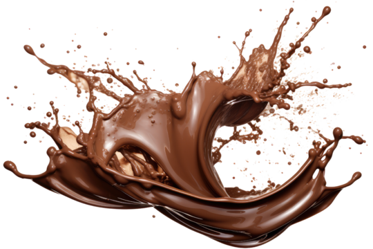 Tempting dessert photography, featuring a decadent chocolate splash. An artful portrayal of mouthwatering sweetness.