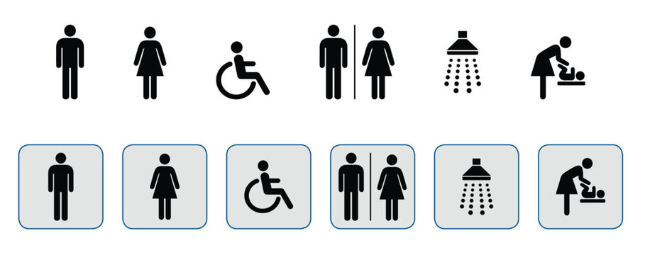 Set Of Toilet Sign