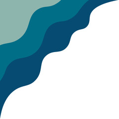 Retro Abstract Wave Corner