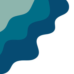 Retro Abstract Wave Corner