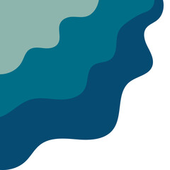 Retro Abstract Wave Corner