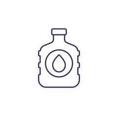 water gallon line icon on white