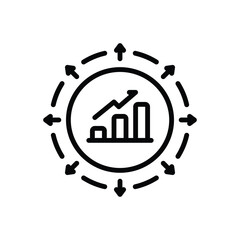 Black line icon for expansion 