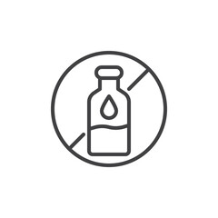 Dairy free badge line icon