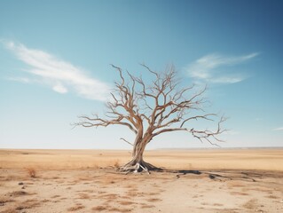 Photography of dry land and tree