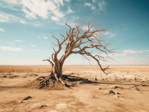 Photography of dry land and tree