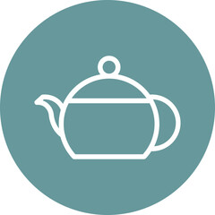 Fototapeta premium Teapot Icon Style