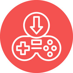 Obraz premium Download Game Icon Style