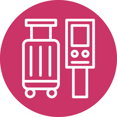 Bag Drop Kiosk Icon Style