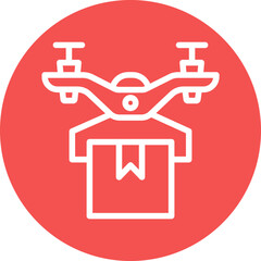 Drone Delivery Icon Style