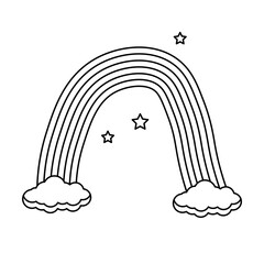 Rainbow Outline Icon