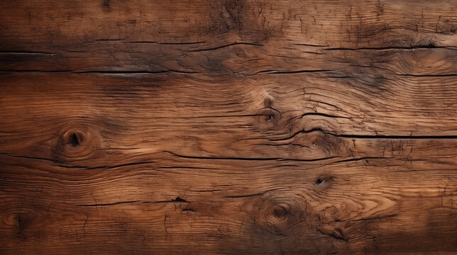 Surface of old brown Wood Texture. Textured wooden background. Ai generative.