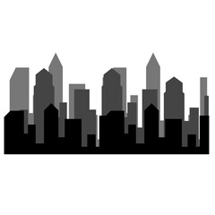 Naklejka premium Vector Silhoutte City