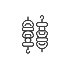 Obraz premium Vegetarian BBQ line icon