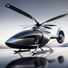 luxury concept helicopter with futuristic supersonic aerodynamic design