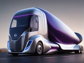 Electric luxury concept truck with futuristic supersonic aerodynamic design