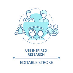 2D editable thin line icon use inspired research concept, isolated vector, blue illustration representing arena.