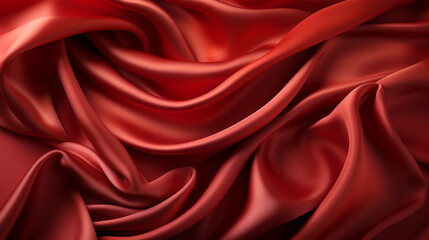Obraz premium red satin background HD 8K wallpaper Stock Photographic Image