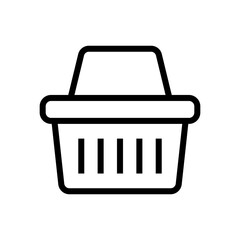 Shopping basket icon - vector illustration