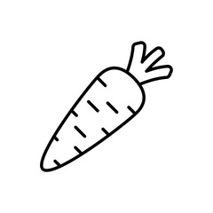 Carrot line icon. Vegetable food sign. Diet nutrition vector symbol. Quality design element. Line style carrot icon. Expanded stroke.