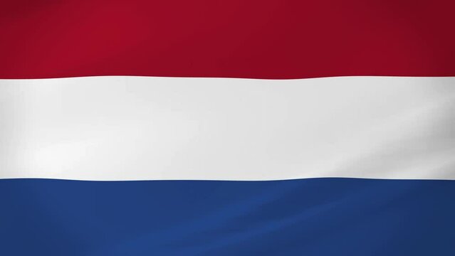 Netherlands Waving Flag Realistic Animation Video