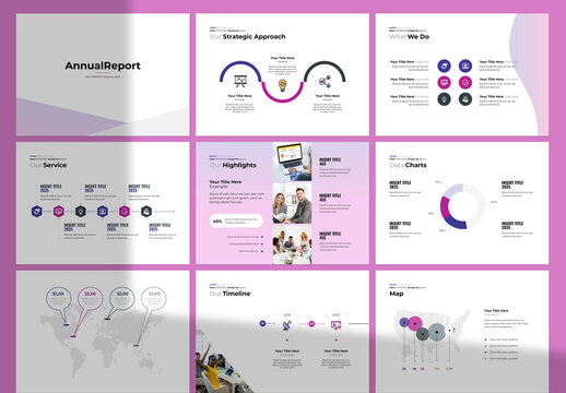 Annual Report Square Brochure Layout