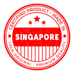 Singapore Country Rubber Stamp.