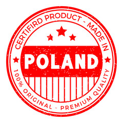 Poland Country Rubber Stamp.